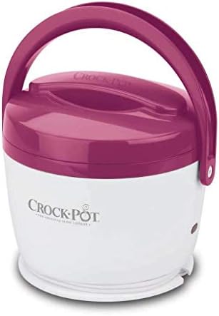 Portable Electric Crock-Pot Lunch Crock Portable Food Warmer 20oz – Pink S03U - Mini Personal Food Warmer for Healthy Meal Prep - Pink