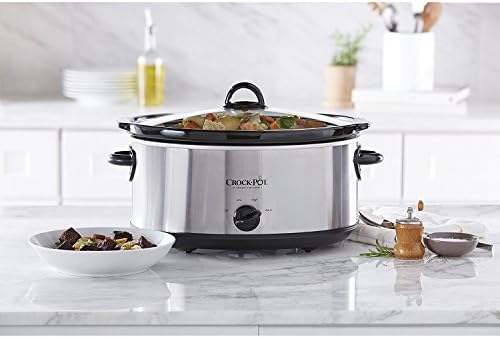 Programmable Crock-Pot 7 Quart Oval Manual Slow Cooker – Stainless Steel S29K - Stainless Steel Slow Cooker with Locking Lid Detail