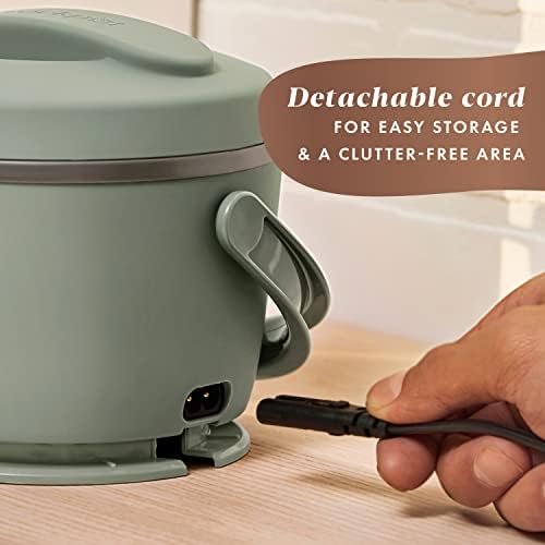 Rapid Heating Crock-Pot Portable Electric Lunch Box Food Warmer – Green S21D - Mini Personal Food Warmer for Healthy Meal Prep Detail