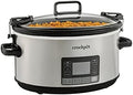 Triple-Insulated Crock-Pot 7 Quart Portable Programmable Slow Cooker with Timer S27U - Stainless Steel Slow Cooker with Locking Lid - Default Title