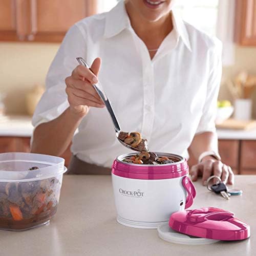 Portable Electric Crock-Pot Lunch Crock Portable Food Warmer 20oz – Pink S03U - Mini Personal Food Warmer for Healthy Meal Prep Detail