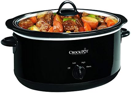 Triple-Insulated Crock-Pot 8 Quart Manual Slow Cooker – Black S10Q - Stainless Steel Slow Cooker with Locking Lid - 8 Quarts Black
