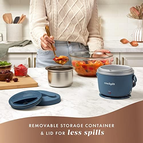 Portable Electric Crock-Pot Electric Lunch Box Food Warmer 20oz – Faded Blue S22V - Portable Electric Lunch Box Food Warmer Detail