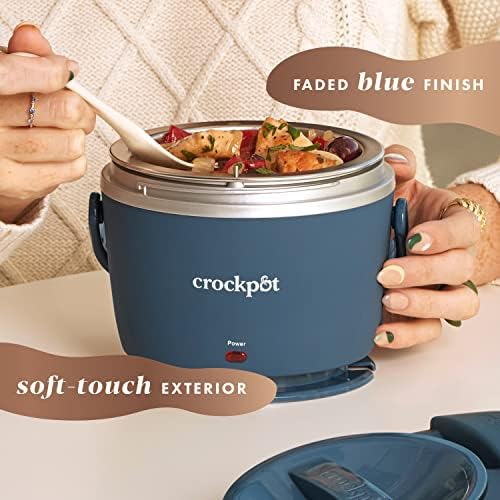 Portable Electric Crock-Pot Electric Lunch Box Food Warmer 20oz – Faded Blue S22V - Portable Electric Lunch Box Food Warmer Detail