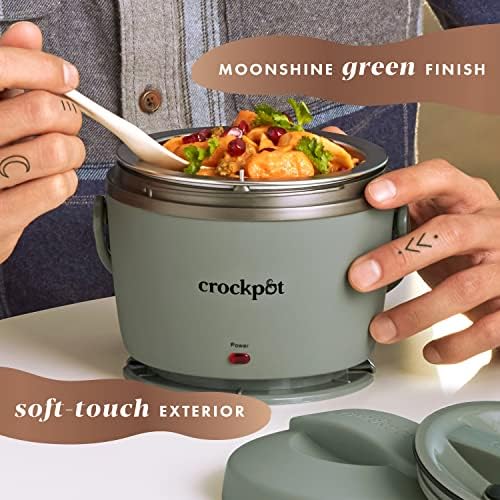 Rapid Heating Crock-Pot Portable Electric Lunch Box Food Warmer – Green S21D - Mini Personal Food Warmer for Healthy Meal Prep Detail