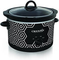 Oval Ceramic Crock-Pot 4.5 Quart Portable Slow Cooker – Black & White S11W - Stainless Steel Slow Cooker with Locking Lid - Default Title