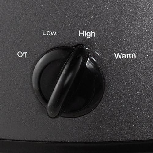 Large Capacity Crock-Pot 7 Quart Slow Cooker – Charcoal S09Q - Programmable Slow Cooker with Oval Ceramic Pot Detail