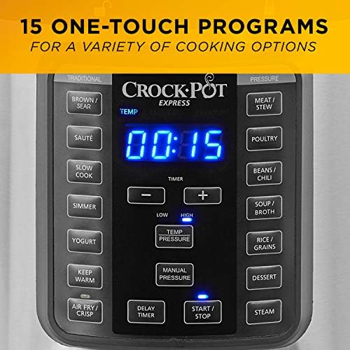 Multi-Functional Electric Crock-Pot Express Crisp 8 Quart 10-in-1 Pressure Cooker S06F - High-Pressure Instant Pot for Quick Family Dinners Detail