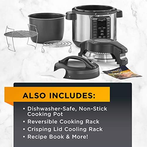 Multi-Functional Electric Crock-Pot Express Crisp 8 Quart 10-in-1 Pressure Cooker S06F - High-Pressure Instant Pot for Quick Family Dinners Detail