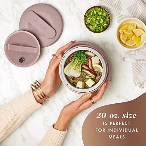 Mini Personal Crock-Pot Electric Lunch Box Food Warmer 20oz – Blush Pink S18G - Self-Heating Lunch Box for Office and Car Travel Detail