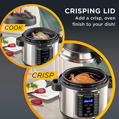 Multi-Functional Electric Crock-Pot Express Crisp 8 Quart 10-in-1 Pressure Cooker S06F - High-Pressure Instant Pot for Quick Family Dinners Detail